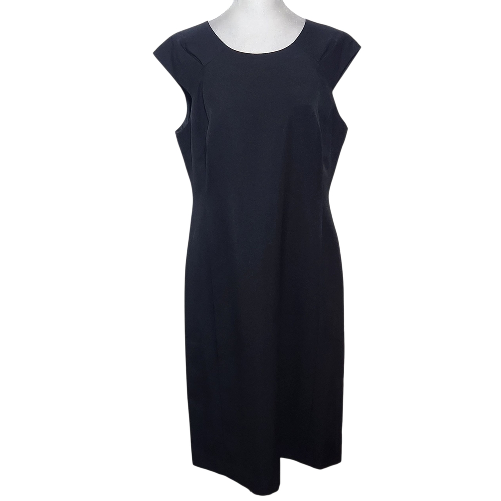 Evan Picone Black Label Black Sheath Dress Size 10